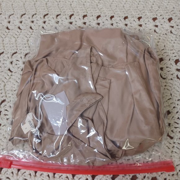 nap rayon wide leg caramel set tan color - Picture 4 of 5